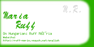 maria ruff business card